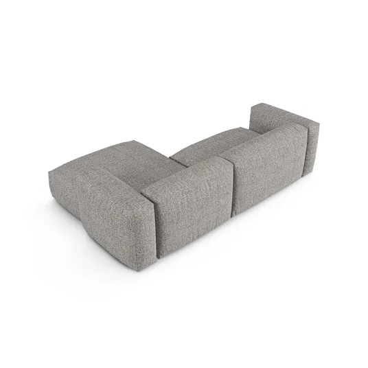 Boucle Modular Right Corner Sofa, "Martina", 2 Seats, 280x176x75, Graphite