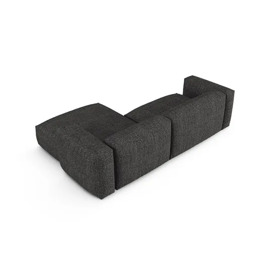 Boucle Modular Right Corner Sofa, "Martina", 2 Seats, 280x176x75, Anthracite