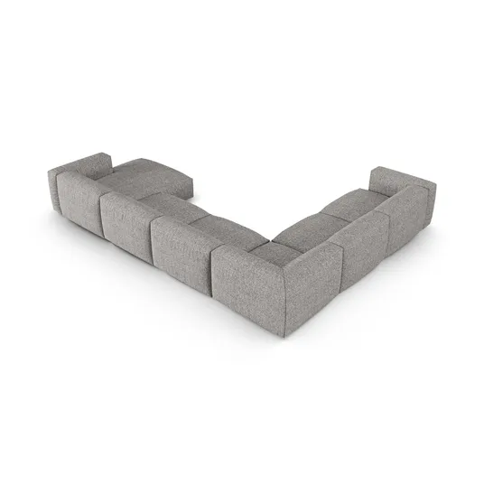 Boucle Modular Left Corner Sofa, "Martina", 6 Seats, 420x330x75, Graphite