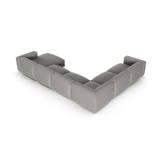 Modular Left Corner Sofa, "Martina", 6 Seats, 420x330x75, Light Grey