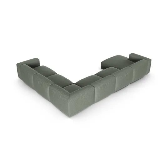 Modular Right Corner Sofa, "Martina", 6 Seats, 420x330x75, Moss Green