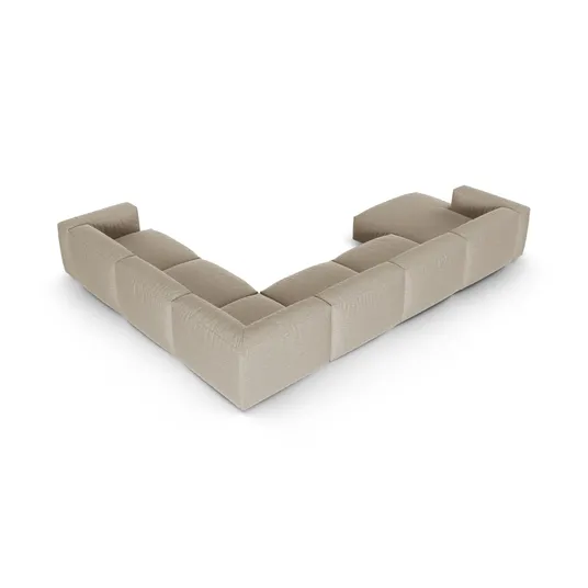 Modular Right Corner Sofa, "Martina", 6 Seats, 420x330x75, Light Beige