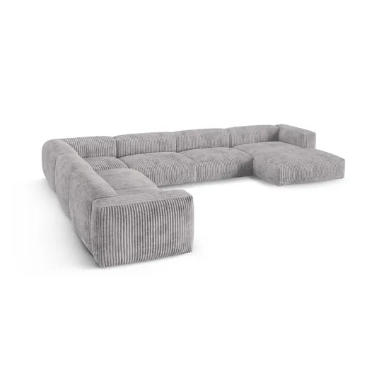 Modular Left Corner Sofa, "Martina", 6 Seats, 420x330x75, Light Grey