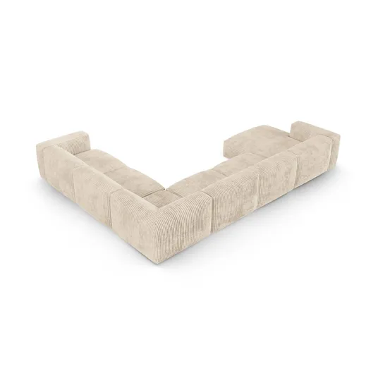 Modular Right Corner Sofa, "Martina", 6 Seats, 420x330x75, Light Beige