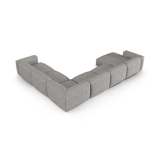 Boucle Modular Right Corner Sofa, "Martina", 6 Seats, 420x330x75, Graphite