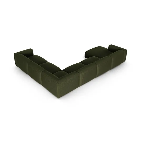 Modular Right Corner Sofa, "Martina", 6 Seats, 420x330x75, Green