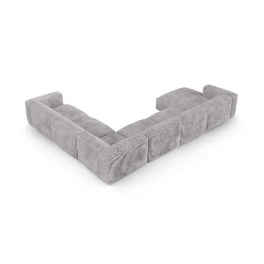 Modular Right Corner Sofa, "Martina", 6 Seats, 420x330x75, Light Grey