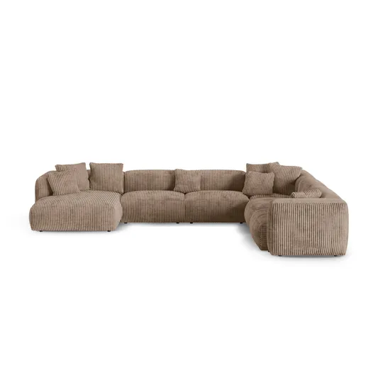 Modular Right Corner Sofa, "Martina", 6 Seats, 420x330x75, Acorn