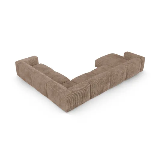 Modular Right Corner Sofa, "Martina", 6 Seats, 420x330x75, Acorn