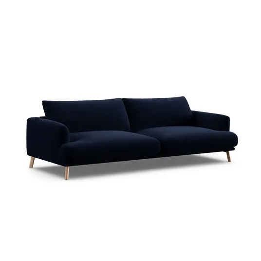 Velvet Sofa, "Naomi", 4 Seats, 230x95x75, Royal Blue