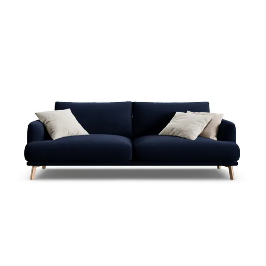 Velvet Sofa, "Naomi", 3 Seats, 200x95x75, Royal Blue
