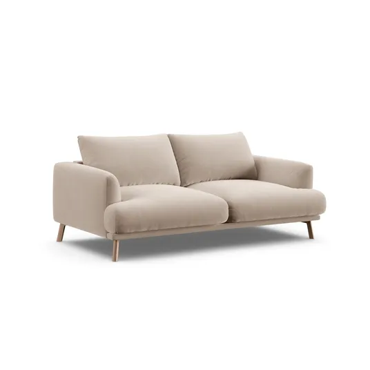 Velvet Sofa, "Naomi", 2 Seats, 170x95x75, Beige