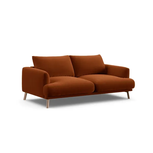 Velvet Sofa, "Naomi", 2 Seats, 170x95x75, Terracotta