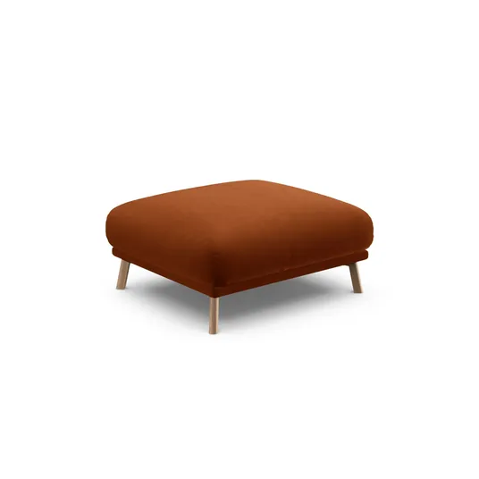 Sametist pouf "Naomi", 1 iste, 85x85x41, terrakota