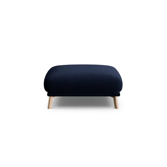 Velvet Pouf, "Naomi", 1 Seat, 85x85x41, Royal Blue