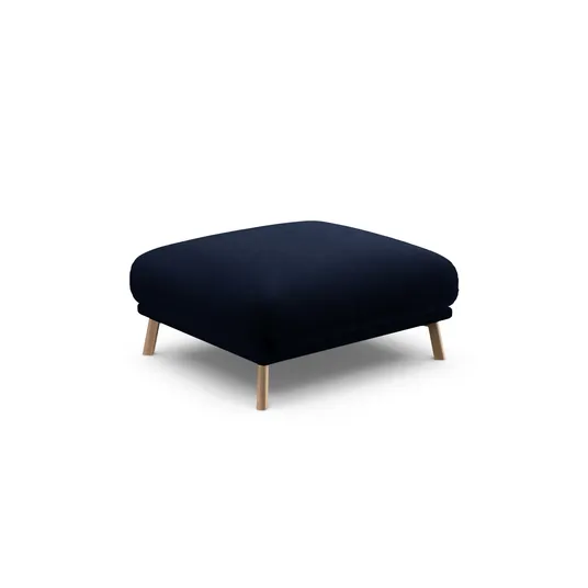 Velvet Pouf, "Naomi", 1 Seat, 85x85x41, Royal Blue
