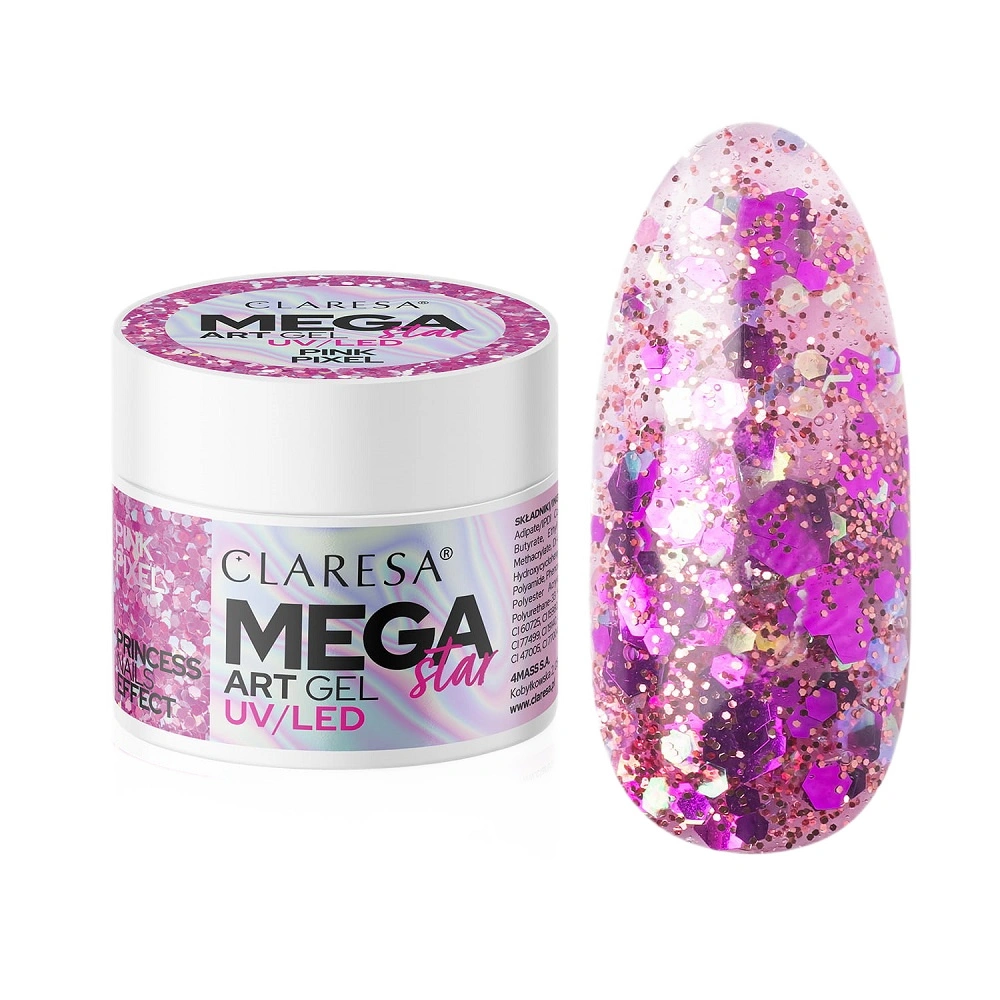 CLARESA_Mega Star Art Gel UV/LED dekoratīvais