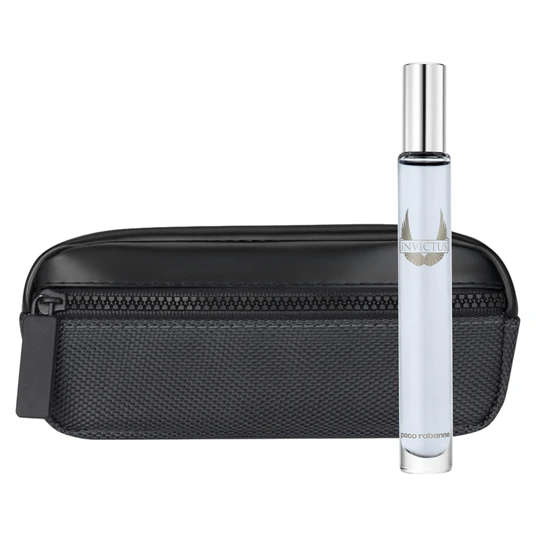 Set Paco Rabanne: Invictus, Eau De Toilette, For Men, 10 ml *Miniature + Invictus, Travel, Pouch, Black
