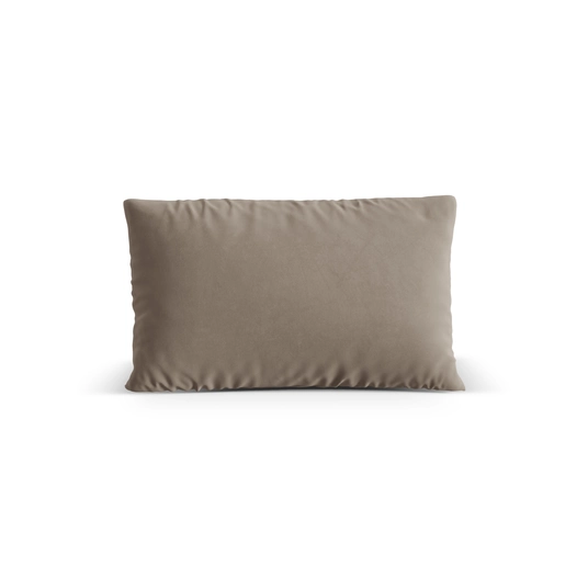 Velvet Pillow, "Nuria", 60x40x17, Warm grey