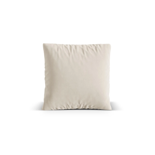 Velvet Pillow, "Nuria", 70x70x15, Beige
