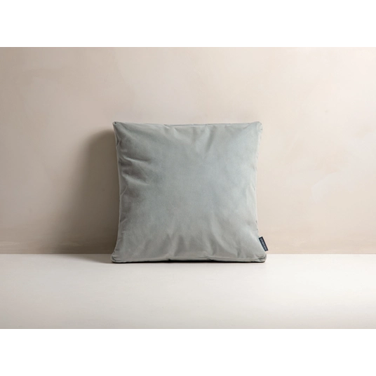 Velvet Pillow, "Mono", 50x18x50, Light Grey