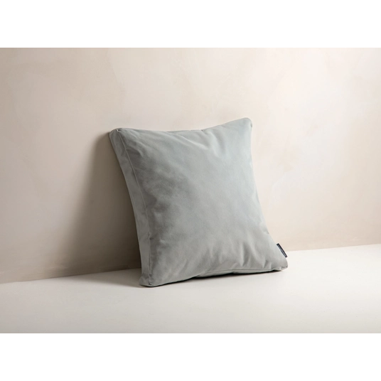 Velvet Pillow, "Mono", 50x18x50, Light Grey