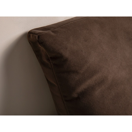 Velvet Pillow, "Stripy", 60x14x40, Brown