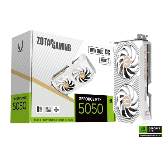 Graphics card GeForce RTX 5050 TWIN EDGE OC 8GB GDDR6 128bit 3DP/HDMI white