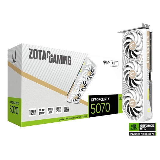Graphics card GeForce RTX 5070 AMP 12GB GDDR7 192bit 3DP/HDMI white