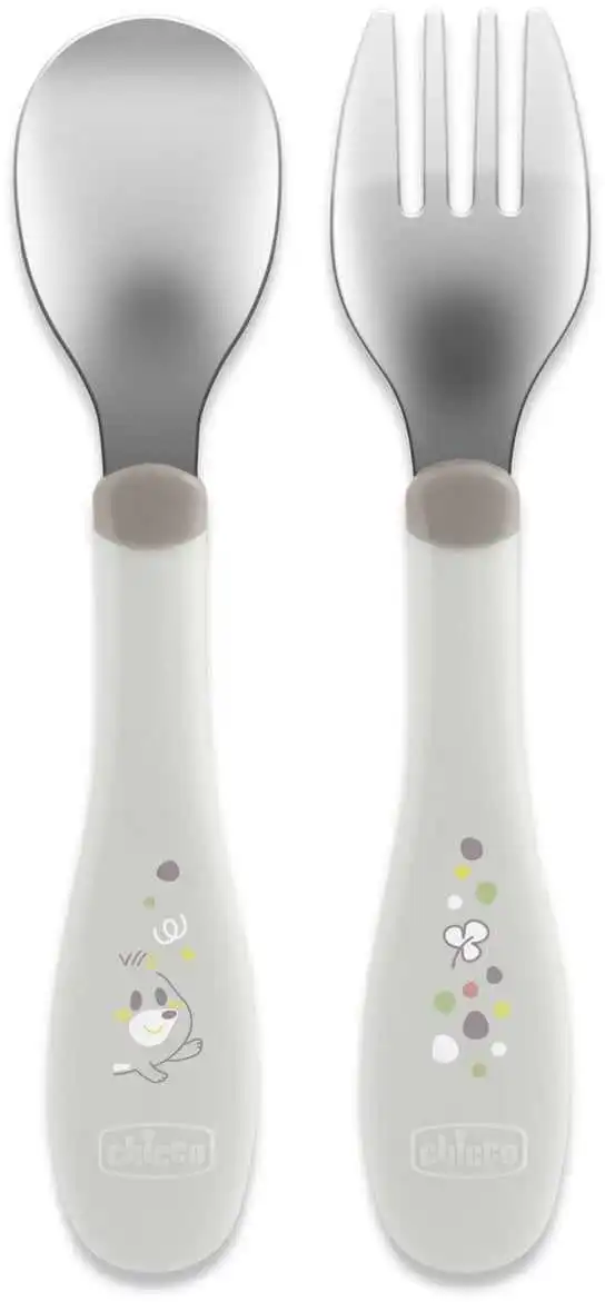 CHICCO-1610235-METĀLA ĒDAMRĪKU KOMPLEKTS 18M+ PELĒKS