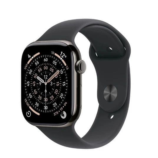 Nutikell Apple Watch Series 11 GPS + Cellular 42 mm, halli titaankorpus ja must spordirihm – S/M MF8R4MP/A