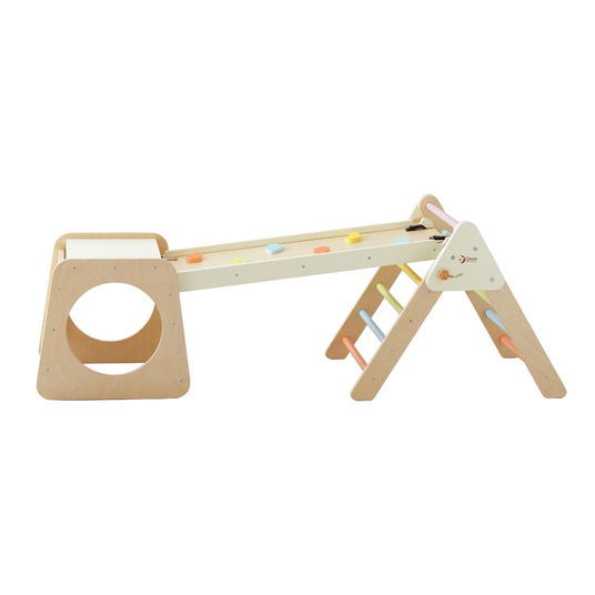 CLASSIC WORLD Montessori puidust kolmnurkne ronimisseade 5in1 - mänguväljak lastele