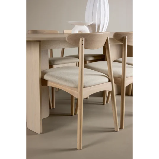 Tyresö Table 100x220 cm - Whitewash with Ven Chair - Whitewash