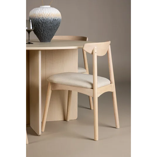 Tyresö Table ø120 - Whitewash with Ven Chair - Whitewash