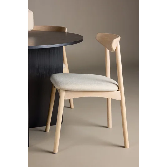 Tyresö Table ø120 - Black with Ven Chair - Whitewash
