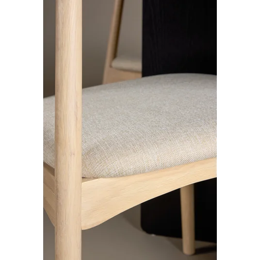 Tyresö Table ø120 - Black with Ven Chair - Whitewash