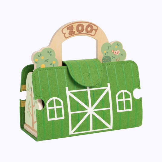 TOOKY TOY Mini Zoo kaasaskantav loomakoti komplekt