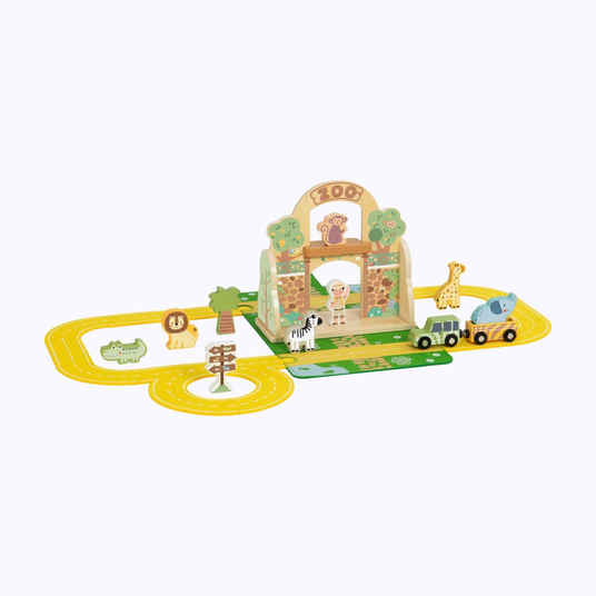 TOOKY TOY Mini Zoo kaasaskantav loomakoti komplekt