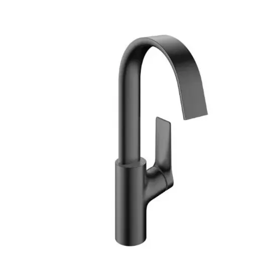 Hansgrohe Vivenis - valamusegisti väljatõmmatava komplekti ja pööratava valamuotsaga, EcoSmart, harjatud must kroom 75030340