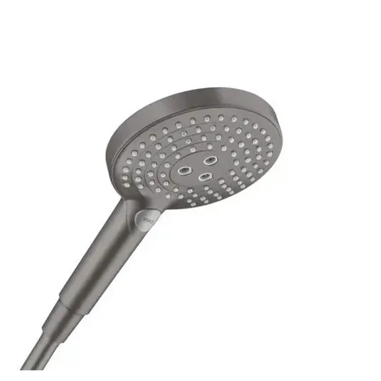 Hansgrohe Raindance Select S - Duššpea 120, 3 joatoru tüüpi, must harjatud kroom 26530340