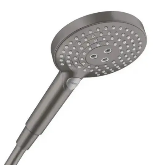 Hansgrohe Raindance Select S – dušo galvutė 120, 3 srovelės, EcoSmart, juodas šlifuotas chromas 26531340