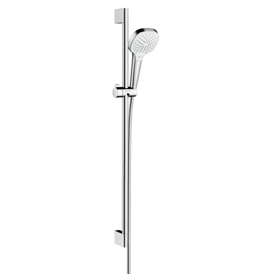 Hansgrohe Croma Select E – dušo komplektas Vario 0,90 m, EcoSmart 9 l/min, baltas / chromuotas 26593400