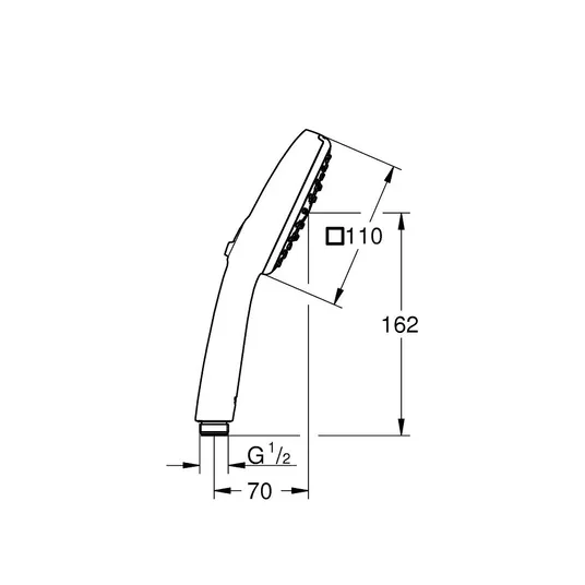 Grohe Vitalio Comfort – rankinis dušas, 3 srovių tipai, chromas 26092001