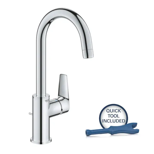 Grohe Start Edge - valamusegisti pöörleva valamuotsiku ja äravooluklapiga, kroomitud 24201001