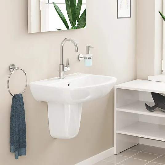 Grohe Start Edge - valamusegisti pöörleva valamuotsiku ja äravooluklapiga, kroomitud 24201001
