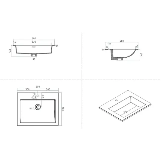kielle Nefia - Praustuvo spintelė su apatine spintele 60 cm, blizgi balta 50027S610