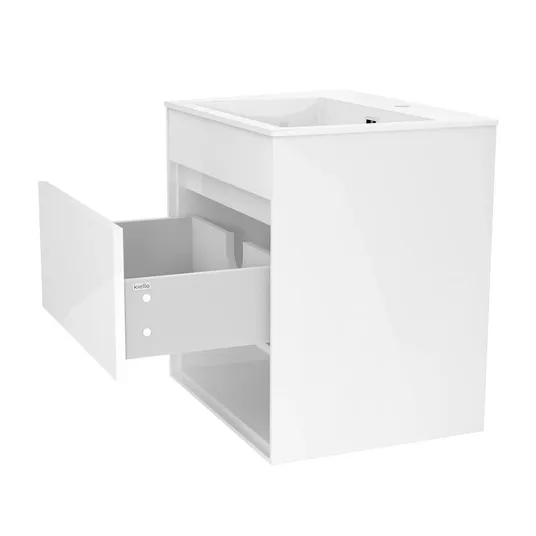 kielle Nefia - Praustuvo spintelė su apatine spintele 60 cm, blizgi balta 50027S610