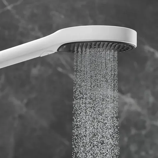 Hansgrohe Rainfinity – dušo galvutė 130, 3jet, EcoSmart, balta matinė 26865700