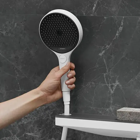 Hansgrohe Rainfinity – dušo galvutė 130, 3jet, EcoSmart, balta matinė 26865700