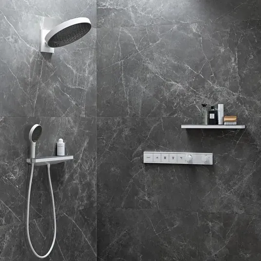 Hansgrohe Rainfinity – dušo galvutė 130, 3jet, EcoSmart, balta matinė 26865700